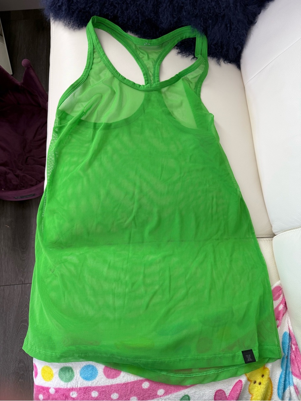 Savage X Fenty Neon Green Racerback Mesh Tank